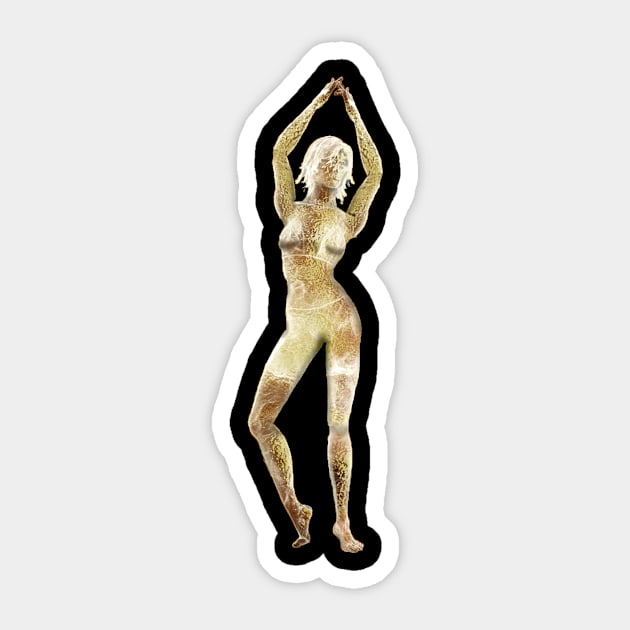 Golden Carved Statue Sticker by golden